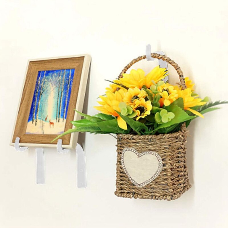 Applique murale suspendue en fer pour plantes et fleurs, support de Pot, support d&#39;étagère à crochet (blanc, 4 pièces)