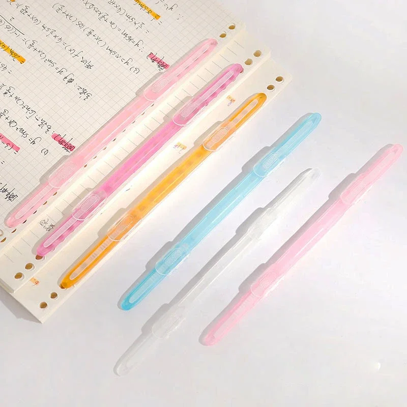 5/10 Stuks Bindclips Strip Kawaii 2 Gaatjes Losse Bladclips A4 Papieren Bevestigingen Diy Plakboek Bestand Map Notebook Accessoires