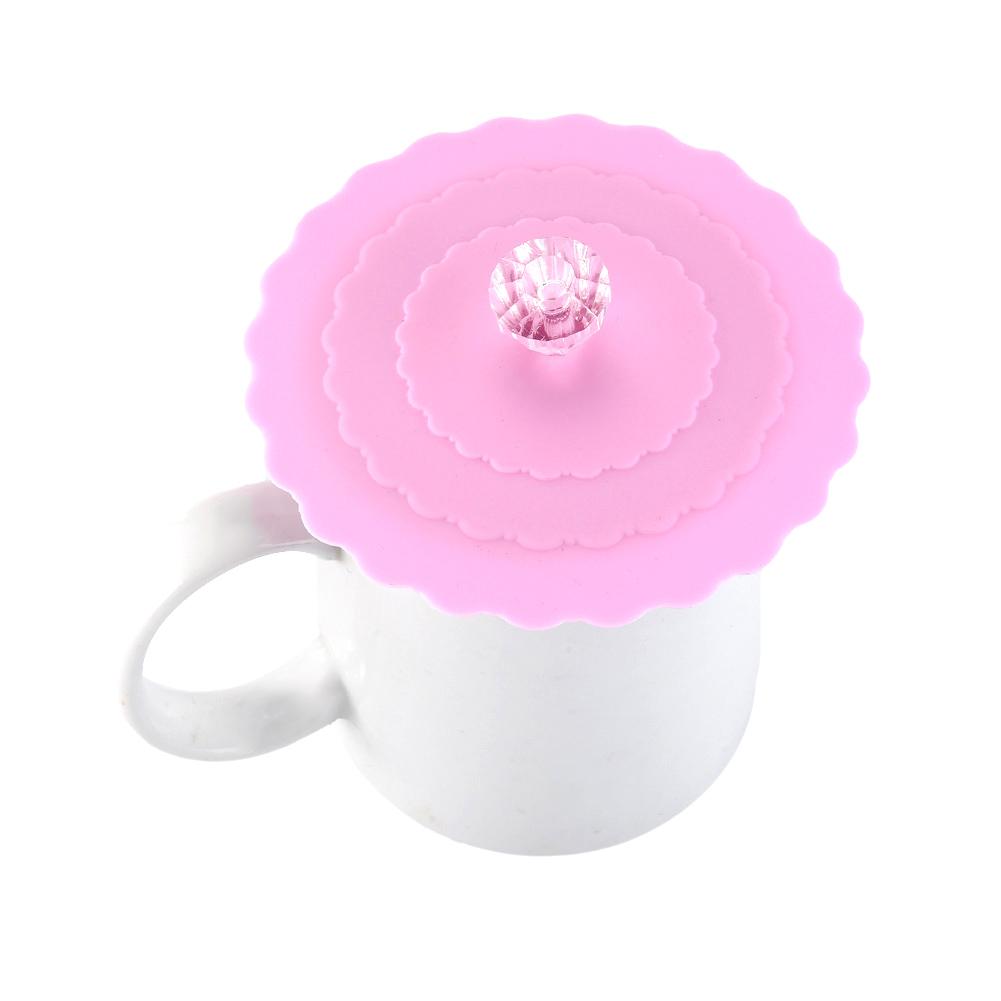1pc søte frukter pryder vann drikkebeger lokk silikon anti-støv bolle deksel kopp forseglinger glass krus lokk tekopp deksler diameter 10cm: J
