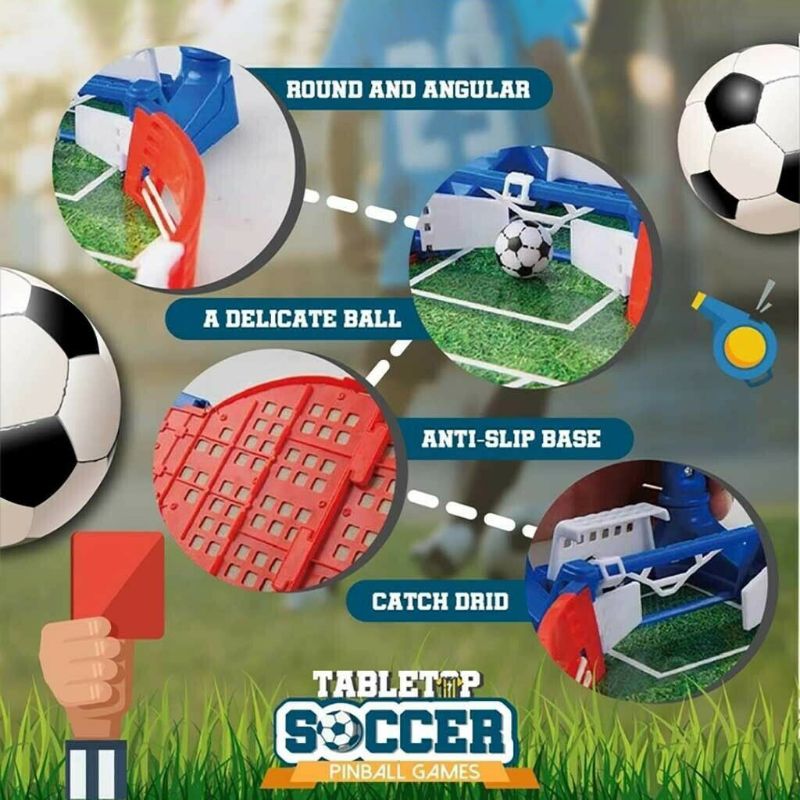 Mini Tabletop FußBall Spiel Schreibtisch Mini Tisch FußBall Arkade Spaß für freundlicher Erwachsene K92D