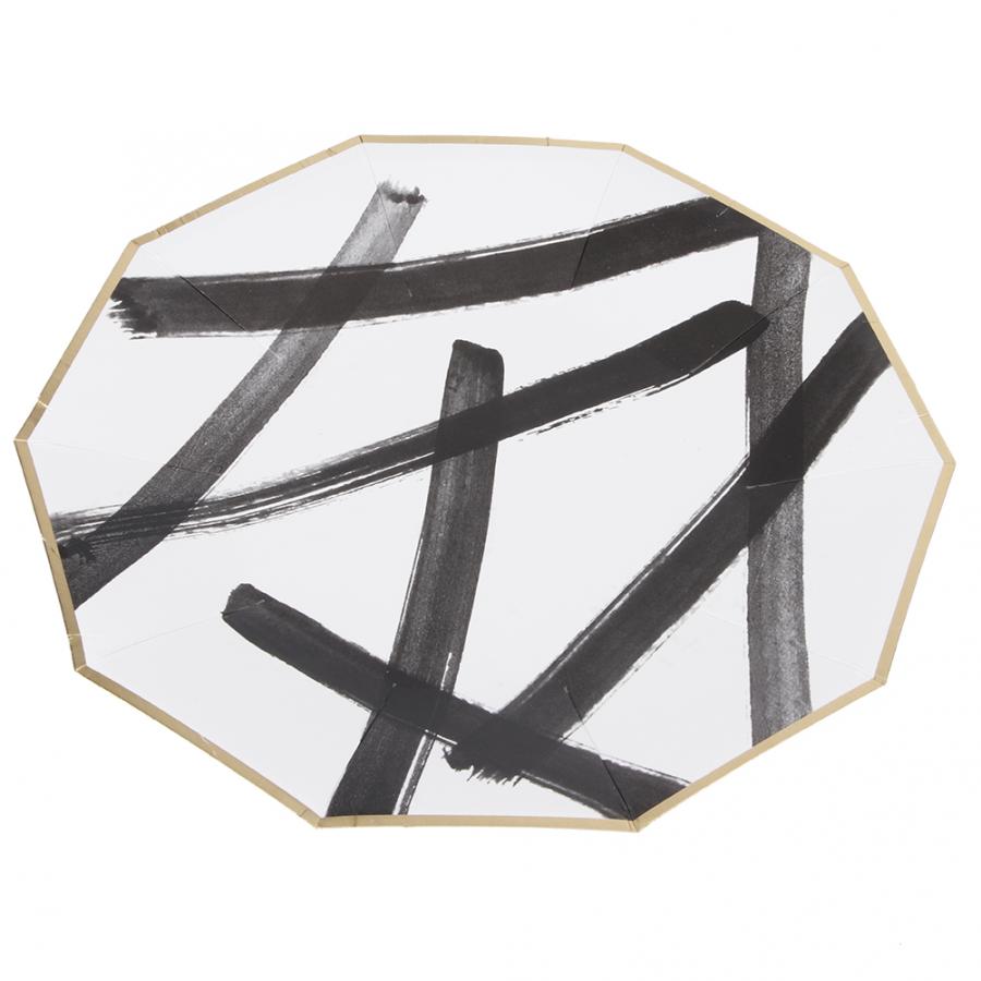 Disposable Plates 8Pcs 23cm Disposable Paper Plate Tableware for Cake Afternoon Tea Party BBQ