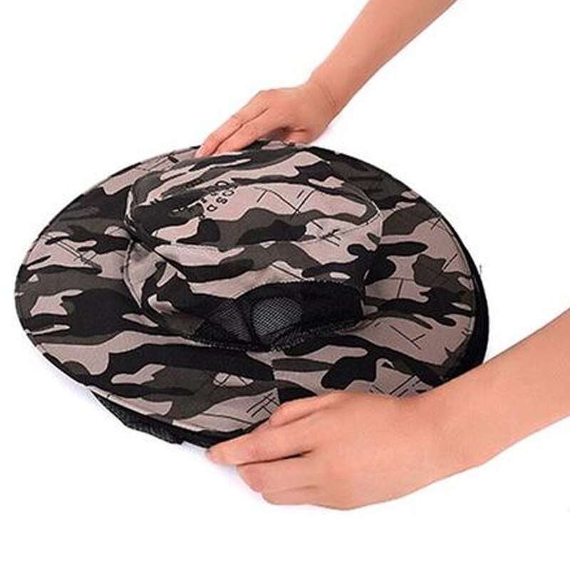 Camouflage Vissen Hoed Bijenteelt Insecten Klamboe Preventie Cap Mesh Vissen Cap Outdoor Zonnescherm Lone Hals Hoofd Cover Tr