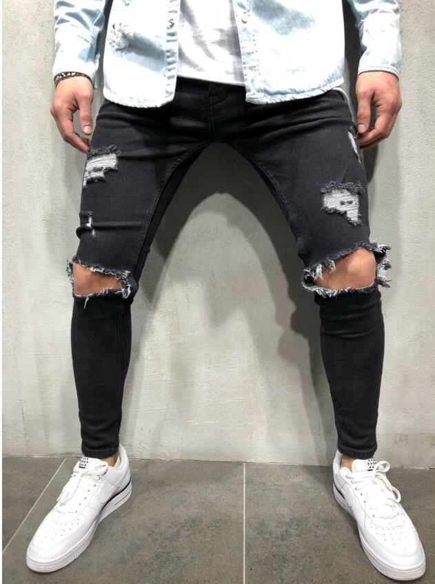 Jean troué homme: Black / S