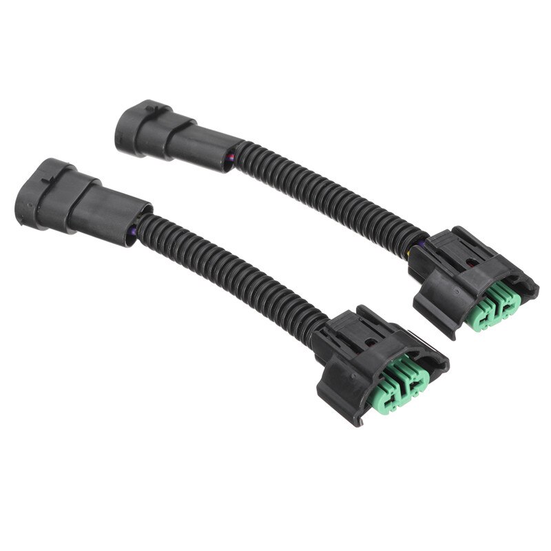 2 X H11/H8 Headlight Bulb Socket Wiring Harness Socket Wire Connector Plug Extension Cable Male Female