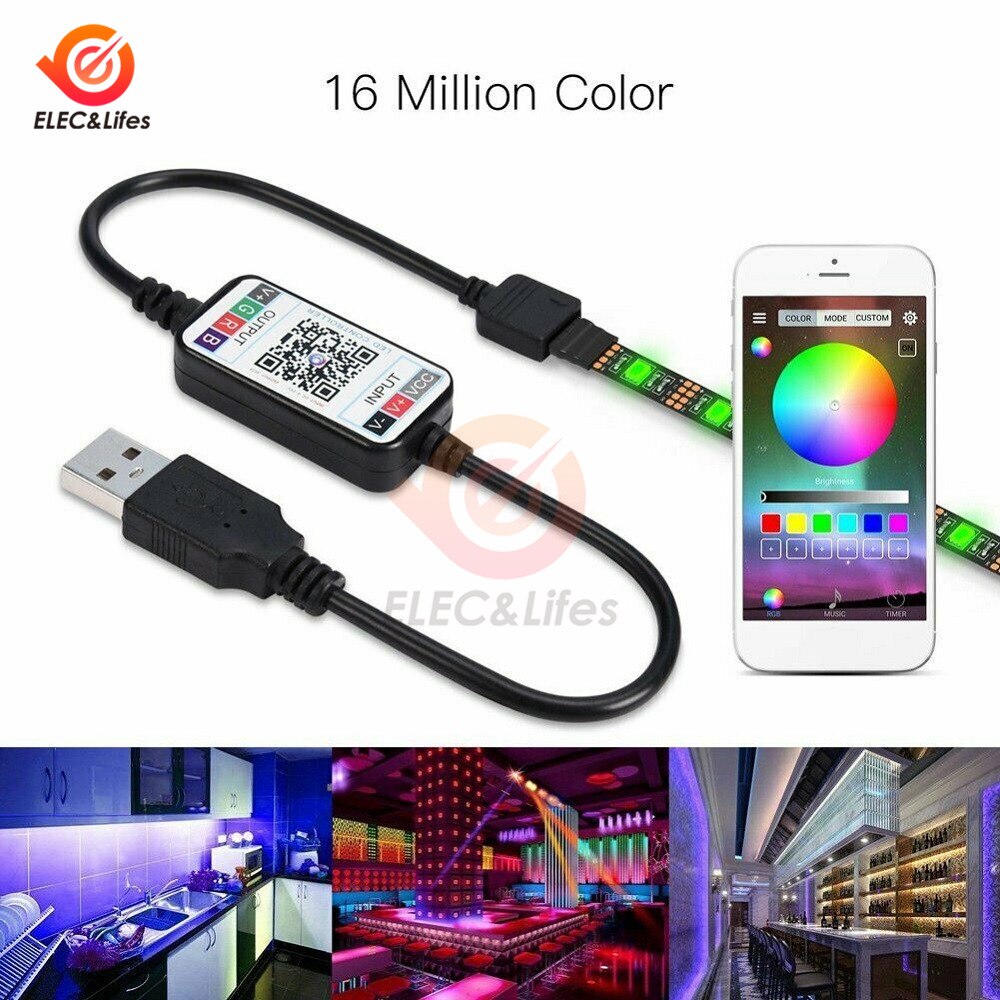 Dc 5V Usb Led Strip 5050 Smd Rgb 1M 2M 3M 4M 5M Bluetooth app Controle Flexibele Licht Tv Achtergrond Rgb Led Tape 30Leds