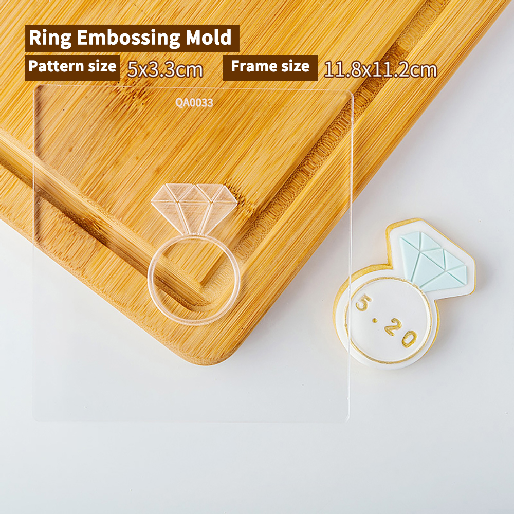 Cortadores de émbolo de galletas de cumpleaños para novio de boda, molde de pastel de Fondant, herramientas de decoración de pasteles de Sugarcraft, sello de galletas: Castaño