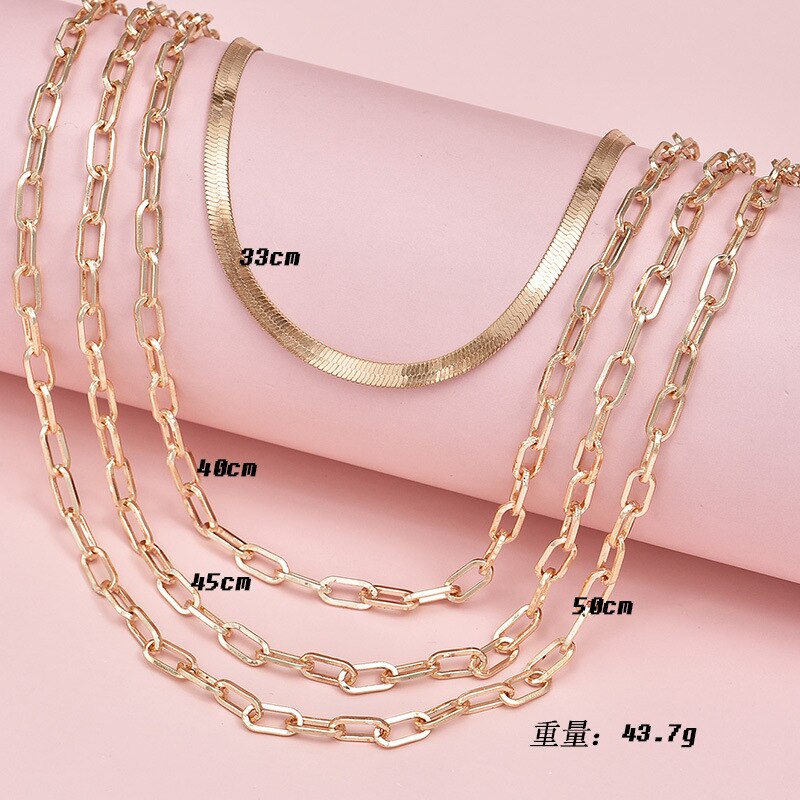 Jewelry Necklace Heavy Metal Style Multi-layer Necklace Gothic Statement Necklace Women Choker Bijoux