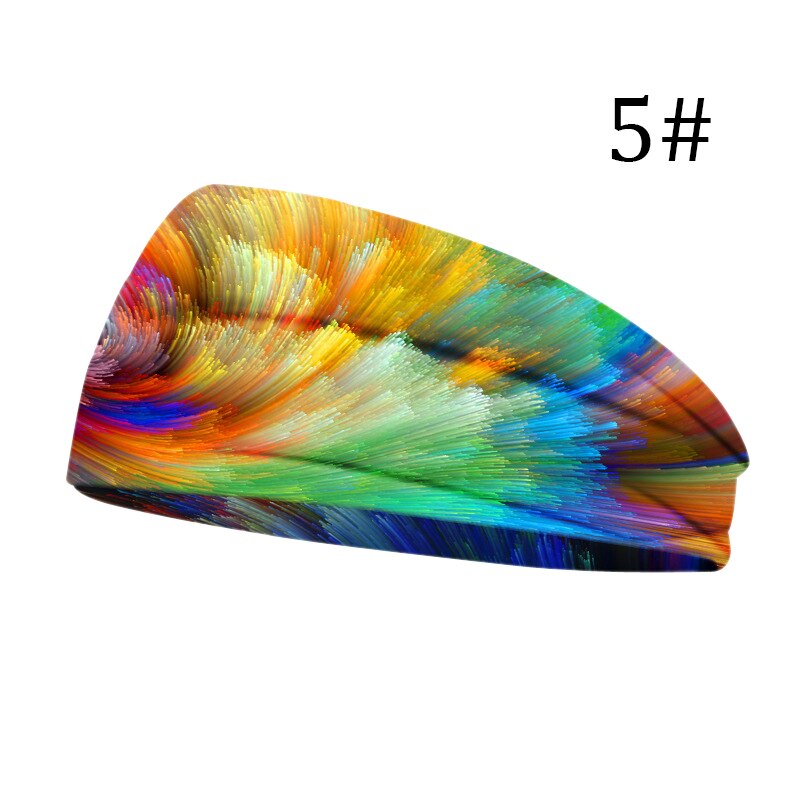 nouvelles femmes tête enveloppement large coton Stretch bandeau filles chapeaux Turban sport imprimer bandeau cheveux accessoires: 5