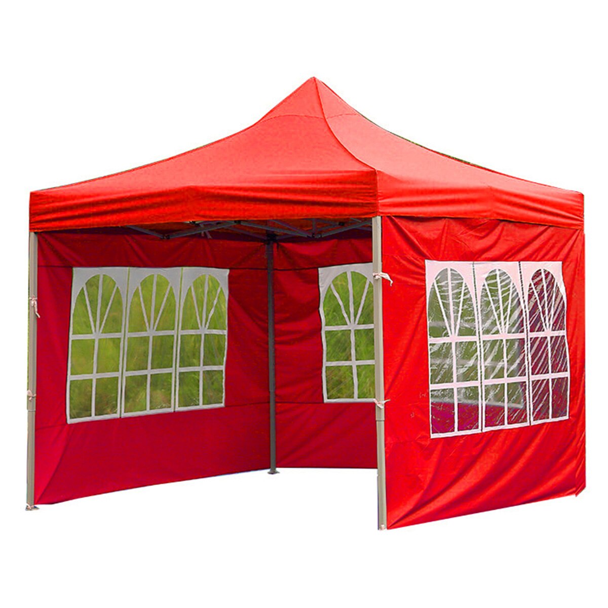 Tent Cloth Outdoor Folding Waterproof Rainproof Tent Cloth Gazebo Side Panel Fit For Most Gazebo Tent: With Windows 3M