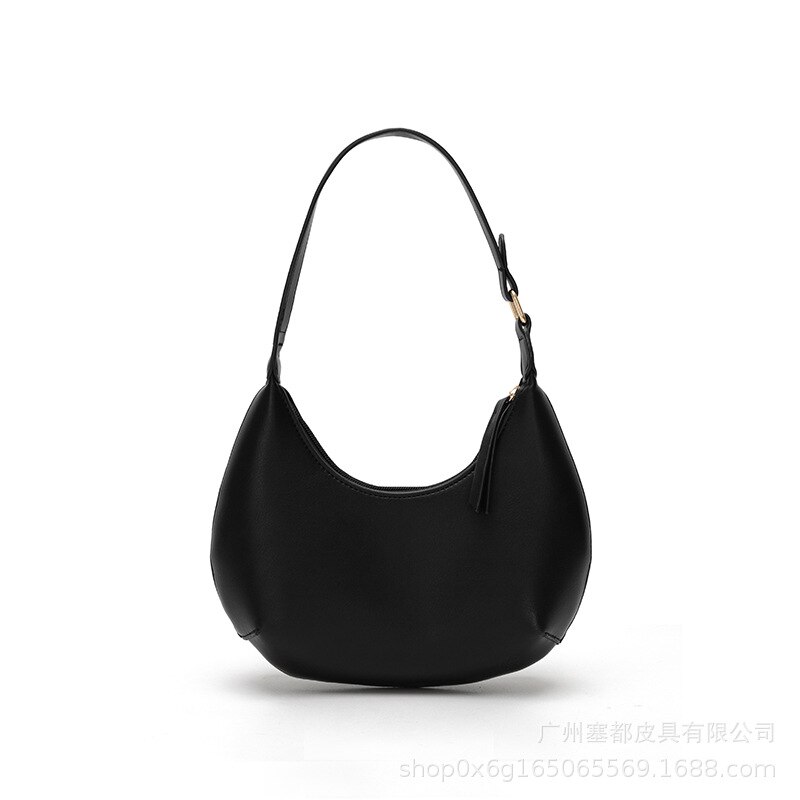 2021 New Trendy Spring Y2k Stereo irregolare ascella Baguette borsa da donna moda semplice trasporto a mano pendolarismo carino PU Jerry: black