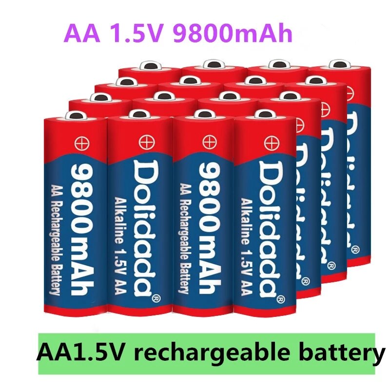 4-16Pcs Tag Aa Batterij 9800 Mah Oplaadbare Batterij Aa 1.5 V Oplaadbare Alcalinas Drummey +