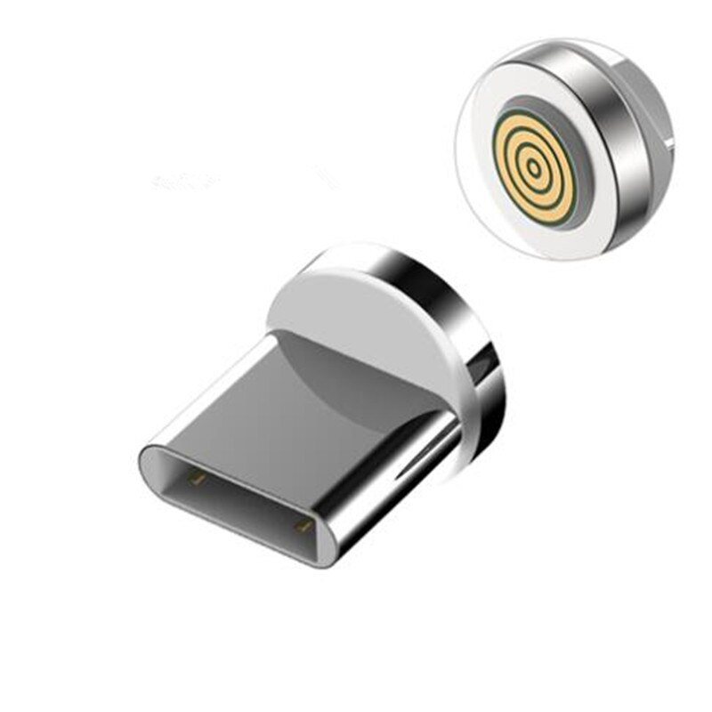Rund magnetkontakt mikro usb c / typ c / för iphone adapter usb magnet laddare kontakt snabbladdning (endast magnetplugg): För typ-c