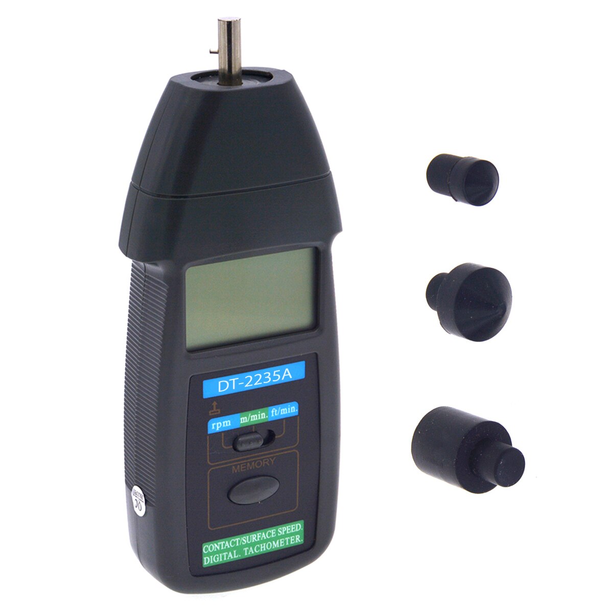 5 Digits LCD Digital Contact Tachometer RPM Tach T... – Vicedeal