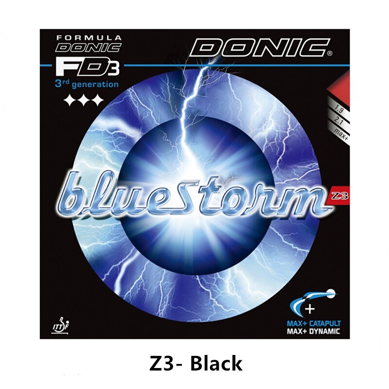 DONIC Bluestorm Z1 Z2 Z3 Tennis Da Tavolo di Gomma di Velocità di Rotazione brufoli in con spugna ping pong tenis de mesa: Z3 Black