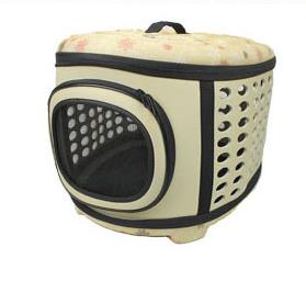 S/m/l huisdier honden tas kat schoudertas reis kat draagtas huisdier draagtas zacht klein ademend klein huisdier handtas katten rugzak: Champagne l