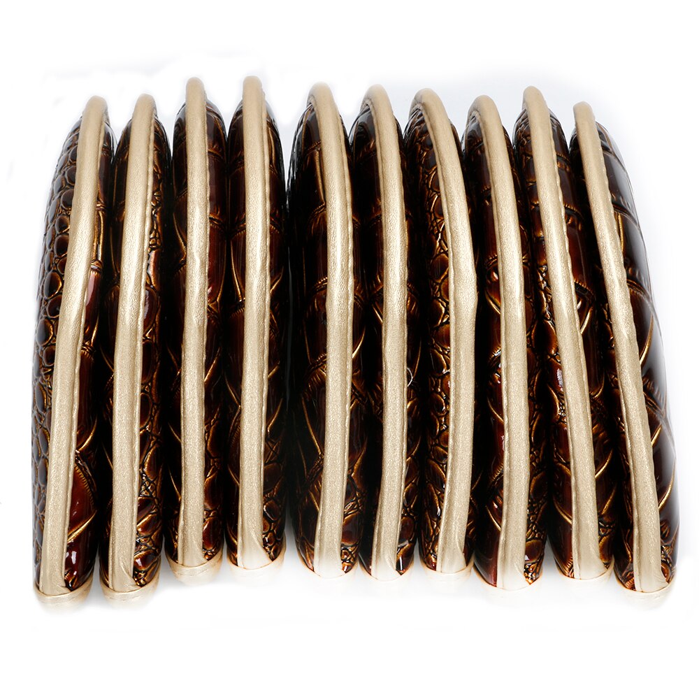 Latest golf iron headcover set crocodile skin PU hard cover 3-9P A S club cover Crystal Leather golf head cover