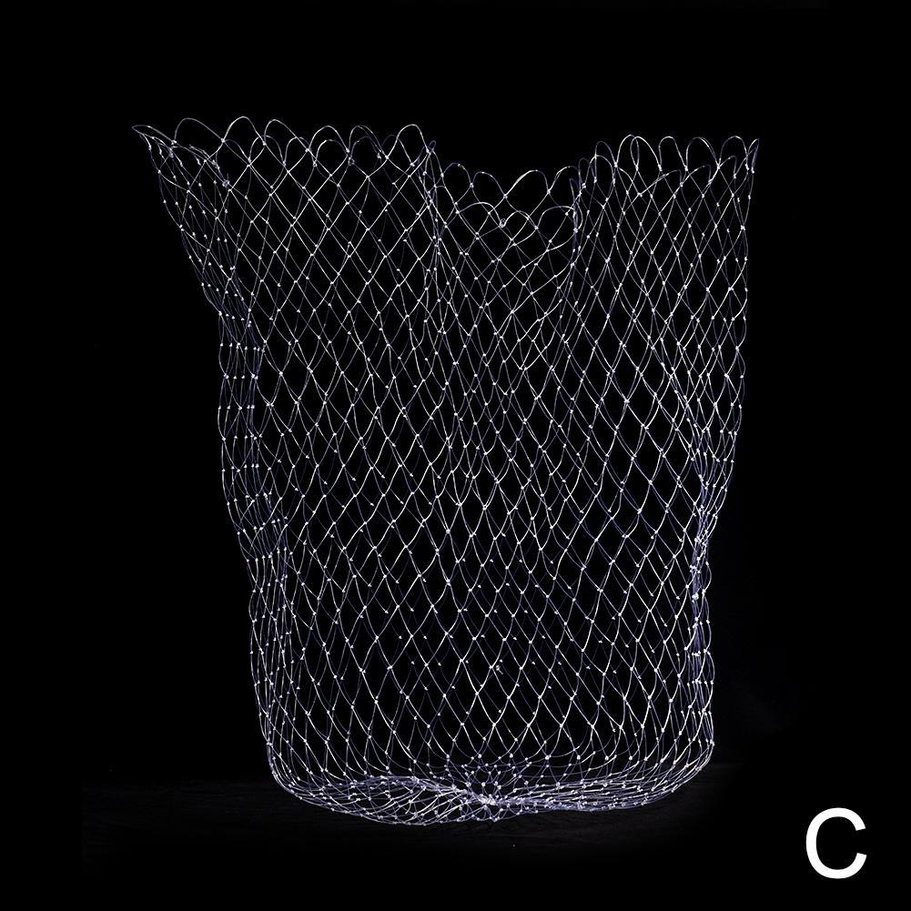 Nylon Fishing Nets Collapsible Fishing Tools Durable Thick Thread Large Rhombus Mesh Hole Depth Folding Nylon Landing Dip Net: 50
