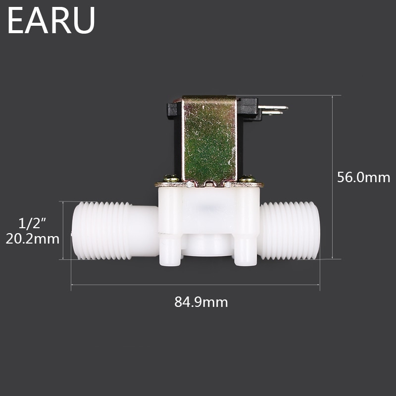 1/2 &quot; plast magnetventil 12v 24v 220v magnetisk vaskemaskine dispenser drikkevand pneumatisk trykregulator kontakt