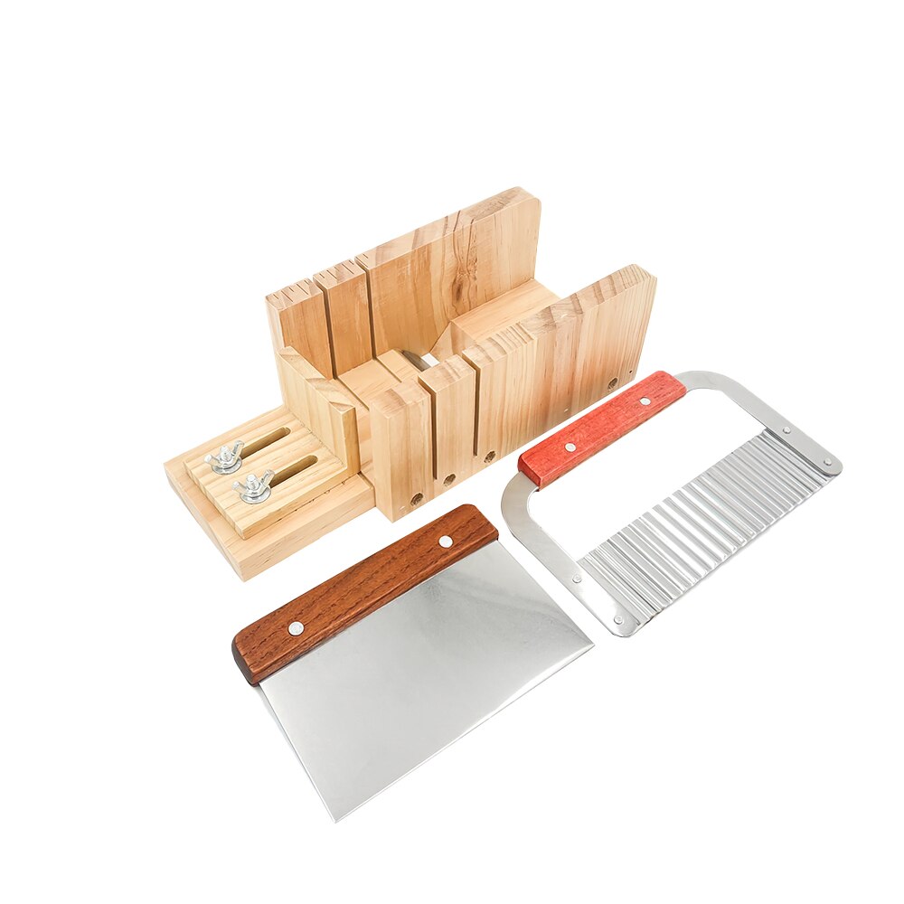 Siliconen Zeep Mal Handgemaakte Zeep Maken Tool Set - 4 Verstelbare Snijden Dozen Met 2 Rvs Messen