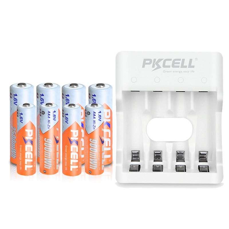 Pilas recargables AA/AAA NIZN, 4 Uds., 1,6 V, NI-ZN, AAA, 4 Uds.