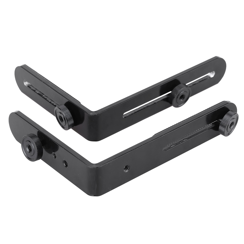 Andoer Double Dual L Shaped Speedlite Camera LED Flash Photography Light Bracket Holder for SLR Camera 1/4" Screw Tripod
