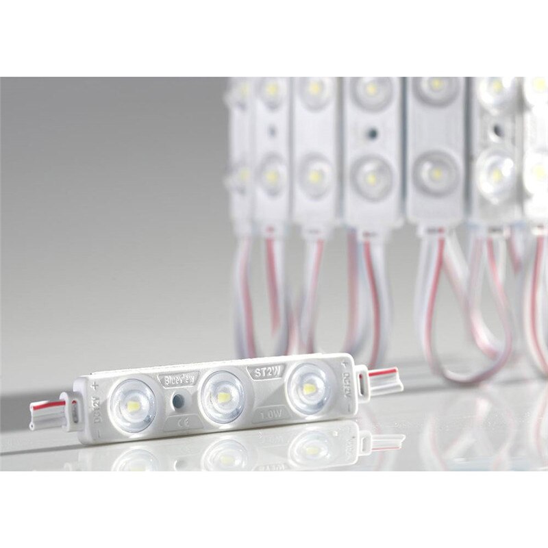 White SMD 2835 Injection Waterproof LED Module 1W 12V 3 LED Chips with Injection LED Modules Lighting for Signage advertisement