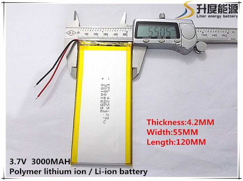 Beste batterij 3.7 V lithium polymeer batterij 3000 mah ultra-dunne hoge capaciteit DIY tablet 4255120