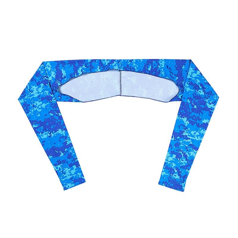 Kvinder sommer anti-uv køle sjal arm ærmer golf ridning udendørs is silke solbeskyttelseshandsker wrap med tommelfingerhul: B