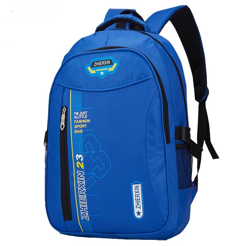 Men High Nylon Backpack Multifunction waterproof Backpack Leisure Travel Large Capacity Student School Bag: Blue 730