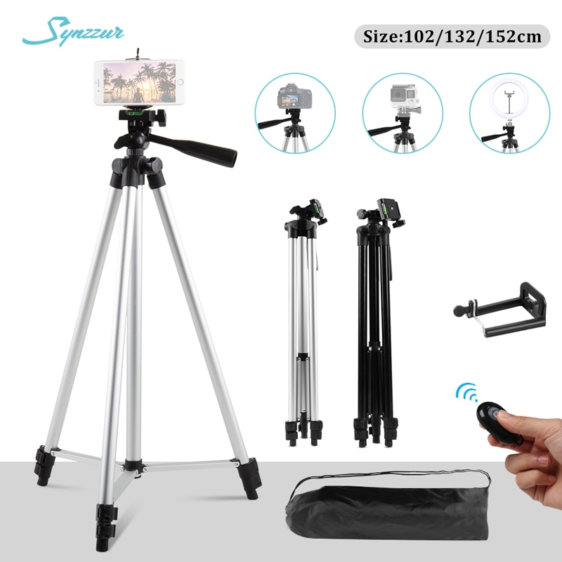 102/132/152cm Flexible Mobile Tripod Stand For Smartphone Dslr Camera Tripod Holder With Bluetooth Remote For Selfie Photography