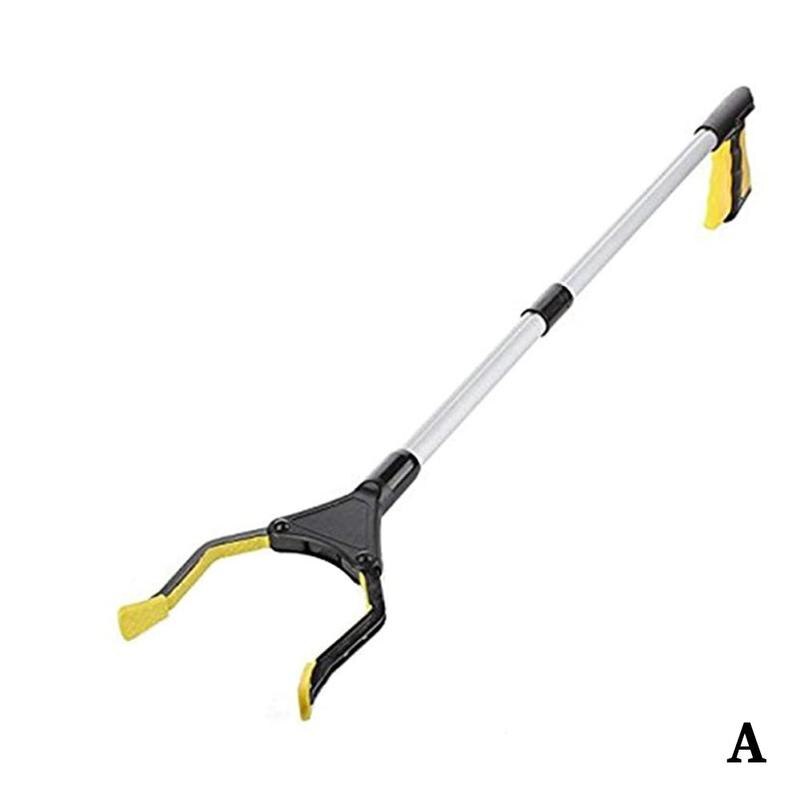 Convenient Foldable Cat Litter Reachers Pickers Pick Pick Up Collapsible Picker Garbage Tool Gripper Grabber Tools Extender P4F3: A-yellow