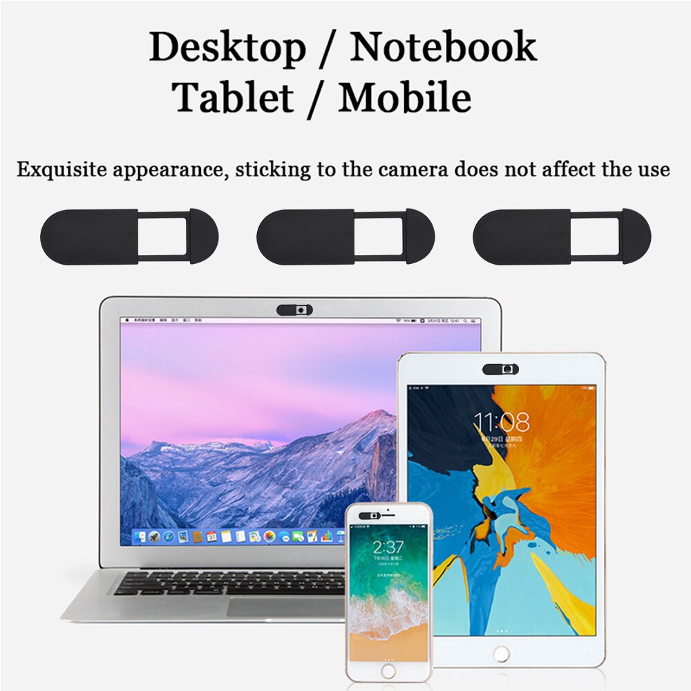 3 Teile/paket Webcam Abdeckung Schieberegler Auslöser Universal- Privatsphäbetreffend Sicherheit Ultra Dünne Kamera Aufkleber Für Laptop Telefon Tablette-Computer IPad