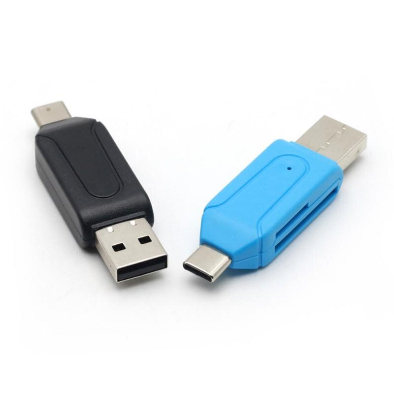 5/3/2/1 stücke Universal- 2 in 1 Typ-c USB OTG Adapter Universal- Mikro TF SD kartenleser Universal- Typ-C USB OTG TF/SD Kartenleser: zufällig 2Stck