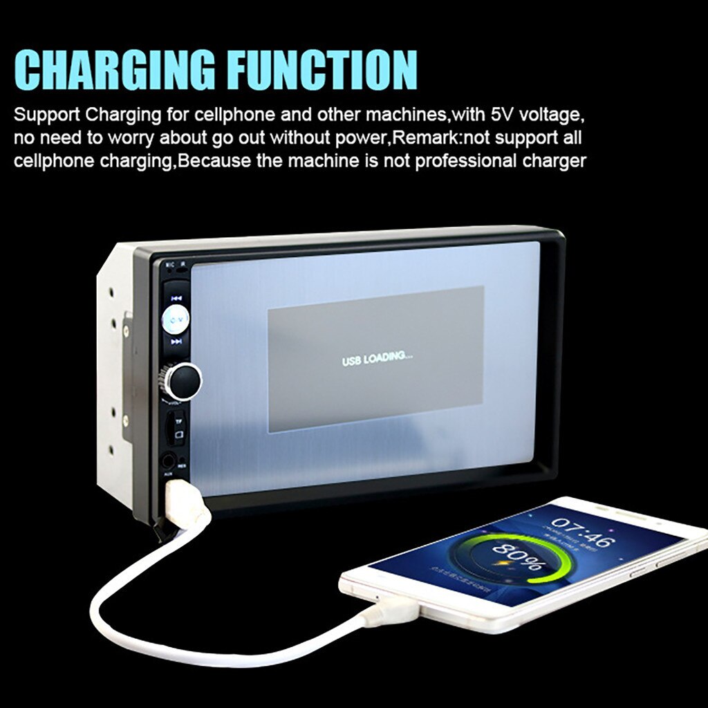 7018B Universale macchina multimedia giocatore Autoradio 2din stereo 7 "tocco schermo FM video MP5 giocatore auto Radio con la macchina fotografica # R15