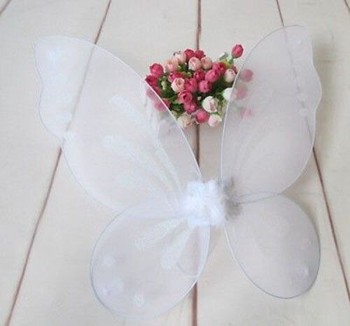 18x19 Princess Angel Fairy Wings Butterfly TinkerBell Pixie Dress Up Costume 10 Kinds Colors: White