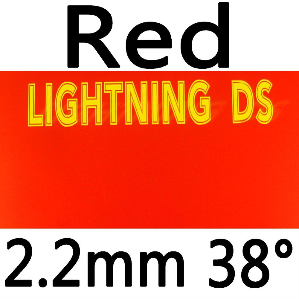 61 segundo rayo DS no pegajoso Pips-en tenis de mesa Goma de PingPong con esponja: Red 2.2mm H38