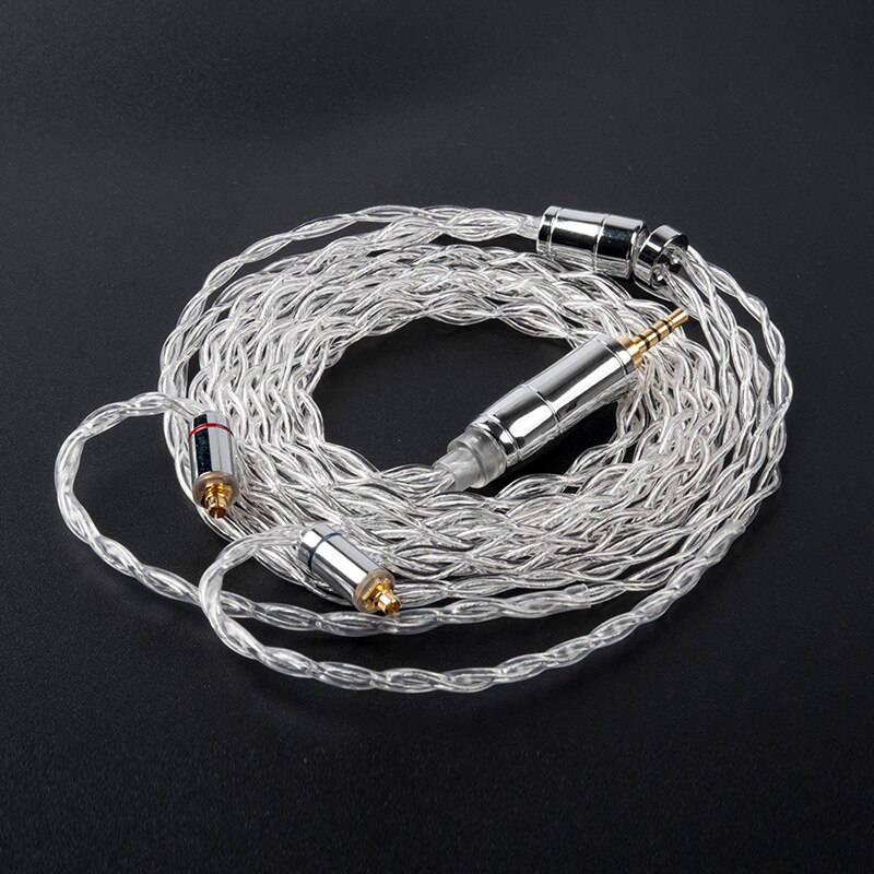 KBEAR limpid 4 Core 4N 99.99% Purity silver earphone cable 3.5/2.5/4.4mm MMCX/0.78mm 2Pin/QDC/TFZ For ZSX BLON BL-03: MMCX 2.5mm