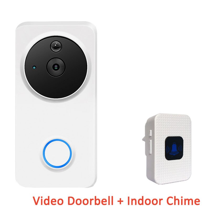 Tuay Smart Video Deurbel Slimme Draadloze Wifi Beveiliging Deurbel Visuele Opname Home Monitor Nachtzicht Intercom Deurtelefoon: Zwart / au plug