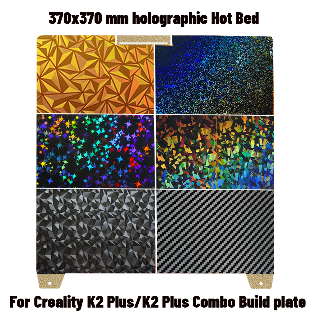 For K2 Plus Build Plate 370x370 PEI Texture-smooth Magnetic Heated bed for Creality K2 3D printer Accessories/Spare Parts