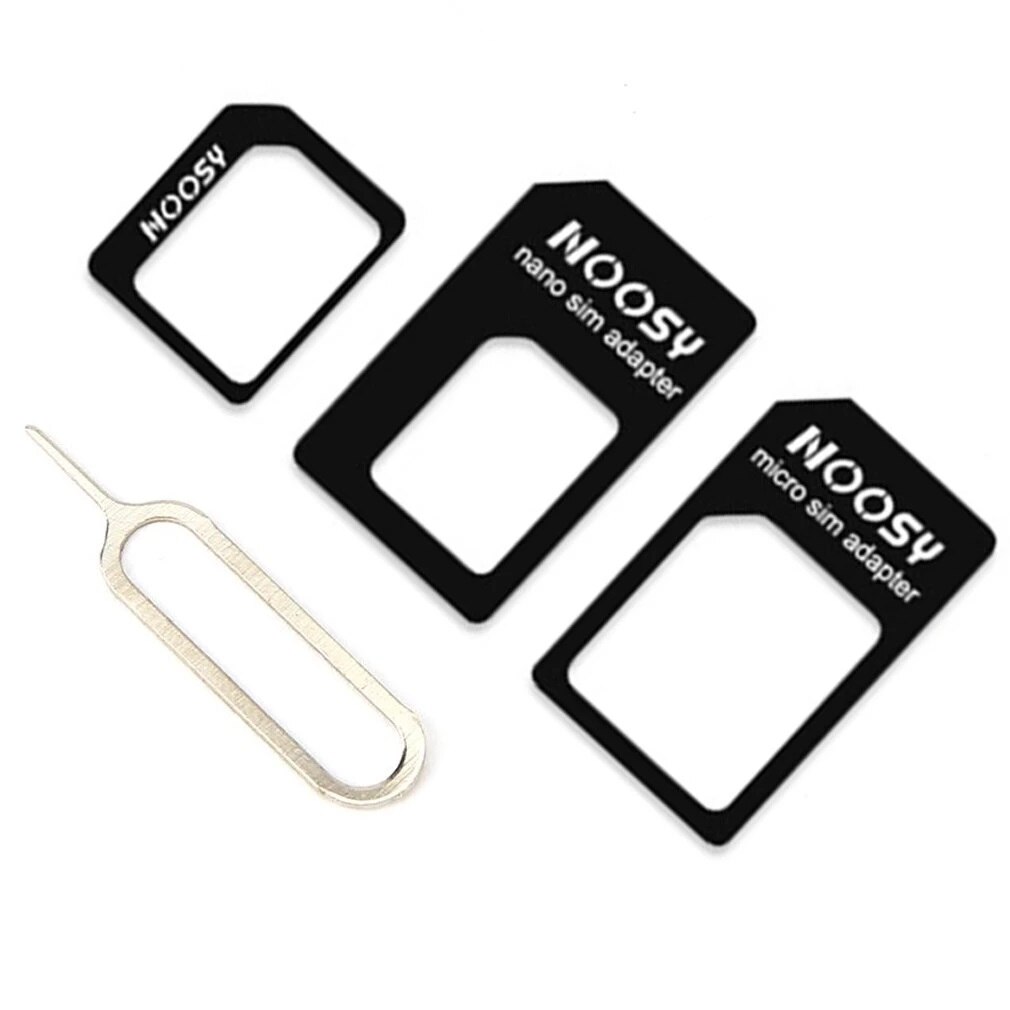 Nano Micro Sim Adapter 5-In-1 Metalen Card Case Mobiele Telefoon Card Sleeve Kleine Kaart Om Grote card Slot Restorer Standaard Sim-kaart: 4 in 1 black