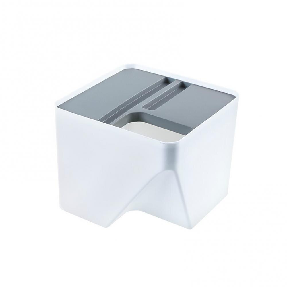 Cubo de basura apilable para cocina, papelera de reciclaje, clasificación, separación seca y húmeda para el hogar, herramienta de baño, 1 ud.: White