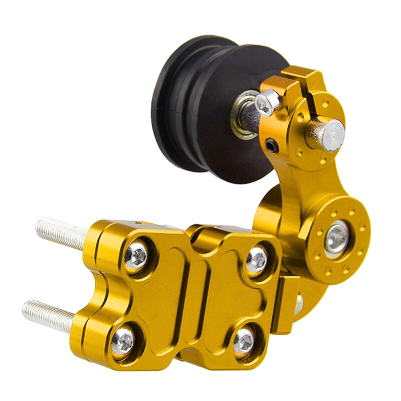 Universal Aluminum Motorcycle Chain Tensioner Portable Motorcycle Golden Aluminum Adjuster Chain Tensioner Bolt On Roller Tool