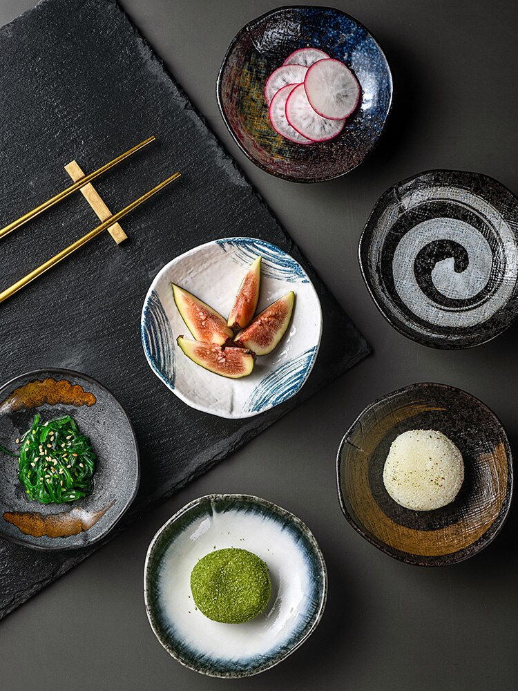 Japanese Plates Ceramic Pasta Dessert Restaurant Supplies Dinner Plate Kitchen Serving Platos De Cena Tableware DF50PZ