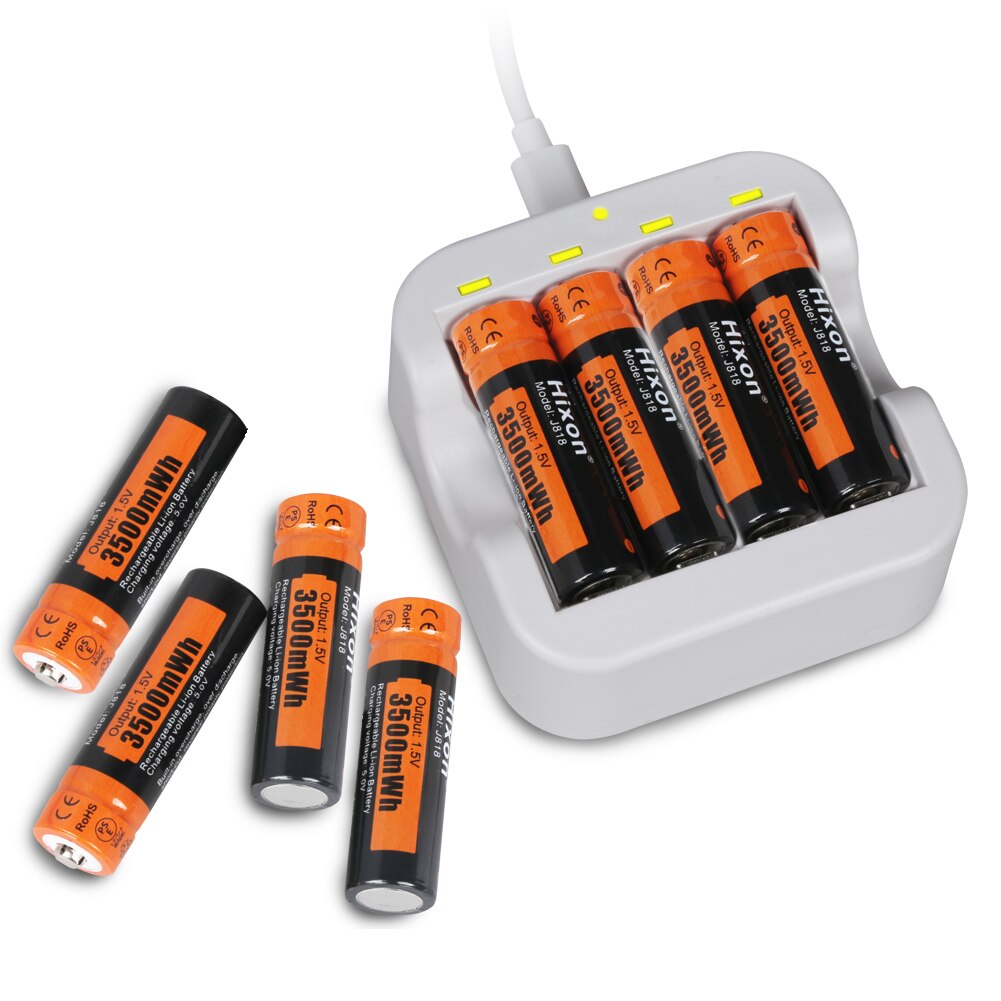 Hixon 9V Battery Charger 9V Li-ion 4 Slots Fast Rechargeable Battery Charger With LED Indicator Built-in Protection Card Type C Charging Port - View #5