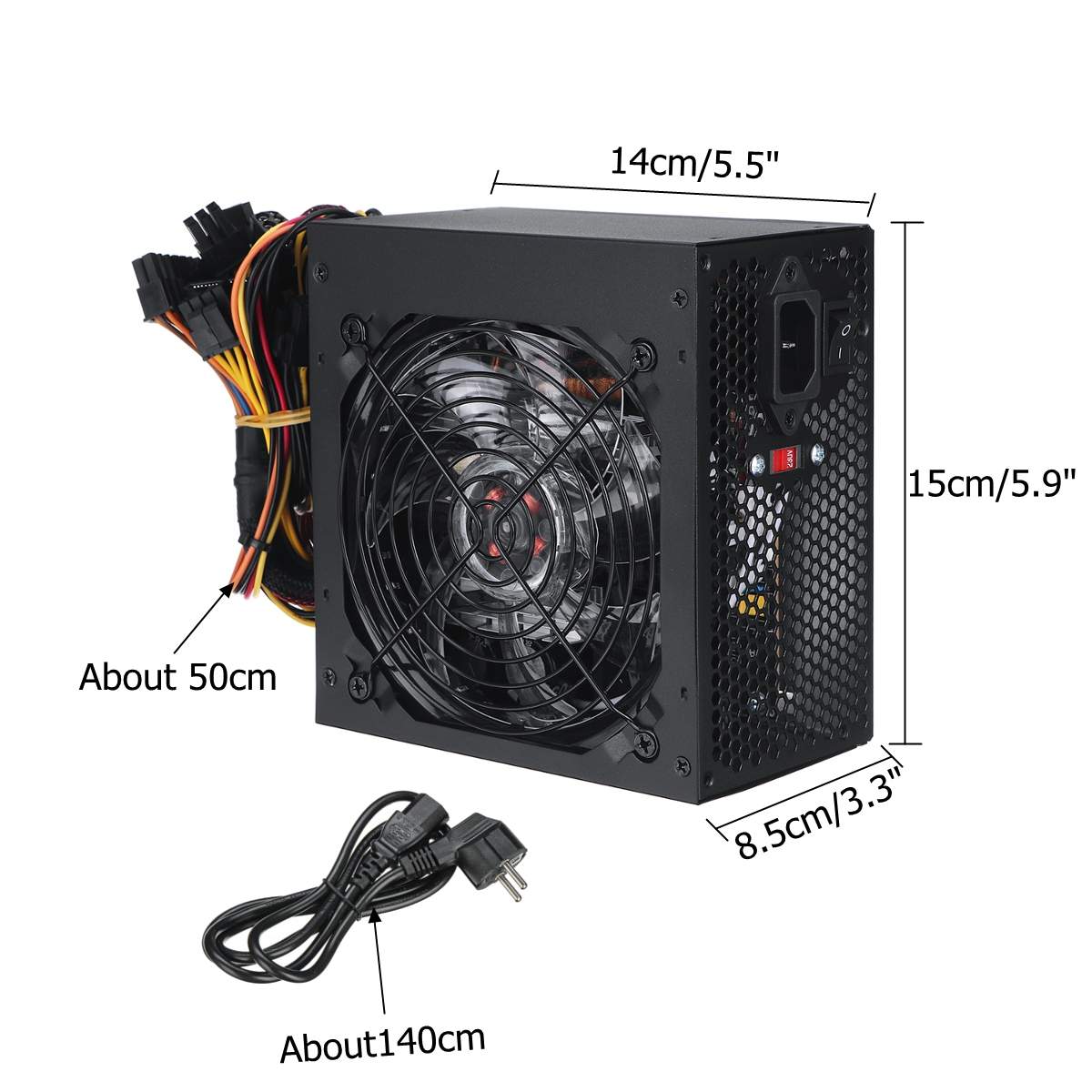 700W Netzteil 12cm Blau LED Fan 24 Pin PCI SATA 12V Computer Netzteil Für Intel AMD ATX für Desktop-computer
