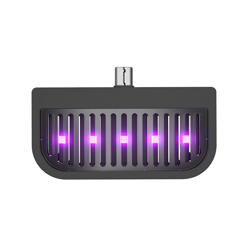 Portable UV Light Sanitizer Wand Ultraviolet Disinfection Lamp Mini UV USB Charging LED Violet Sterilizer Light For Home Traval: microUSB  black