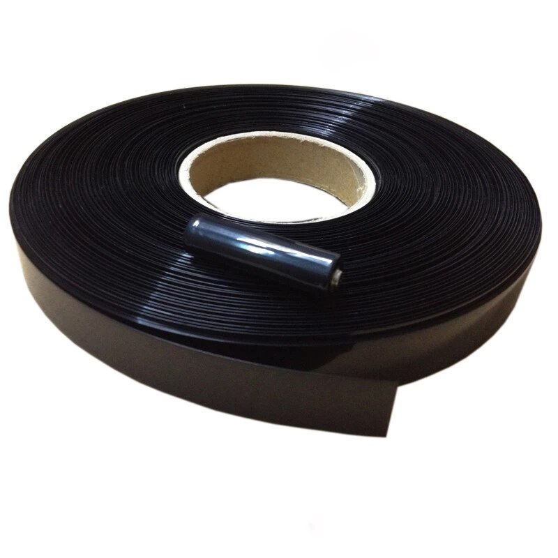 1KG 29.5mm~180mm flat width Black color PVC heat shrinkable tube for 18650 26650 battery