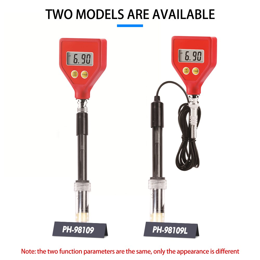 Yieryi peau PH mètre modifiable données tenir Ph mètre numérique avec électrode de verre pointu pour l'eau alimentaire fromage lait sol