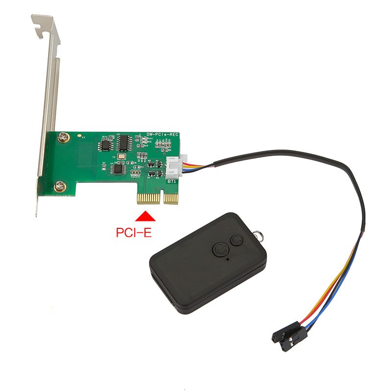 Great-Q pci pcie Pci express wireless remote power and reset switch for computer: Red