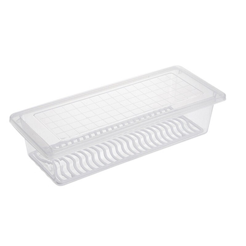 Refrigerator organizer, Plastic Food Containers With Removable Drain Plate And Lid, Stackable Portable Freezer Storage Container: S